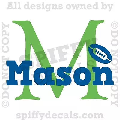 PERSONALIZED NAME MONOGRAM NAME SPORTS Vinyl Wall Decal Sticker Graphic Nursery  • $15.65