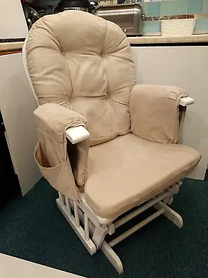 £28 • Buy Kub Haywood Nursing Reclining Rocking Glider Chair - Cream And White - VGC