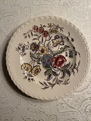 Vernon Kilns MAY FLOWER 4 Qty. Dinner Plates Hand Painted CA USA • $37