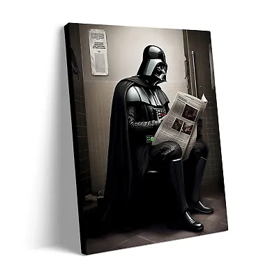 Star Wars Bathroom Décor Art Print Modern Vintage Painting Framed Poster • $38.99