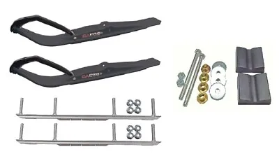 C&A Pro Black Razor Snowmobile Skis W/ 6  Shaper Bars Complete Kit • $405.05