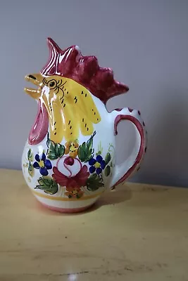 Vintage Creamer Pitcher Rooster Chicken Deruta Ceramic Italy • $24