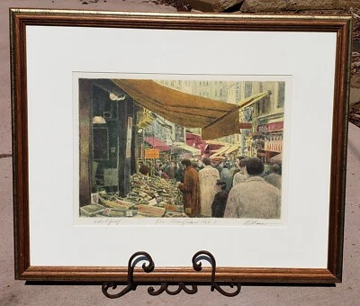 $225 • Buy Harold Altman Lithograph Signed Rue Mouffetard 1984 I Mourlot Artist Proof
