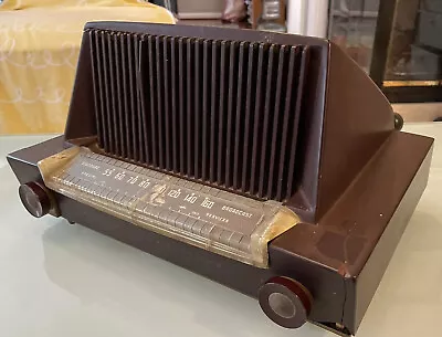 Vintage Deco Style Philco Transitone Model 52-548-121 5 Tube Tabletop Radio. • $74.99