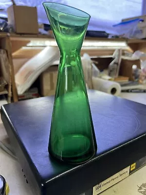 Vintage Green Glass Vase MCM  • $14.99