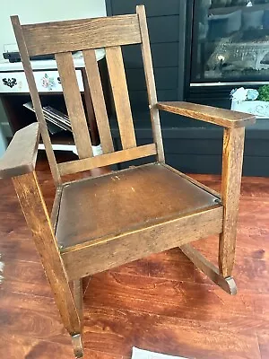 Late 1800's Mission Oak Rocking Chair • $495