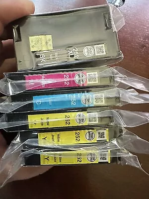 Epson 252 Ink Cartridges Set Of 6 3 Yellow 1 Blue 1 Magenta And 1 Black XL • $0.99