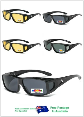 $16.95 • Buy Polarised Mens Womens Vintage Polarized UV Protection Fit Over Sunglasses FO005