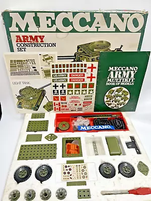 Vintage Boxed Meccano Army Construction Set 1970s • £38