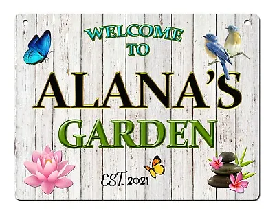 Personalised Garden Sign Shed  Summer House Spa Outdoor Metal Sign Plaque  • £6.49