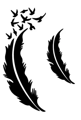 Feathers With Birds Stencil Card Craft Quilting Airbrush Tattoo Free Post • $13.98