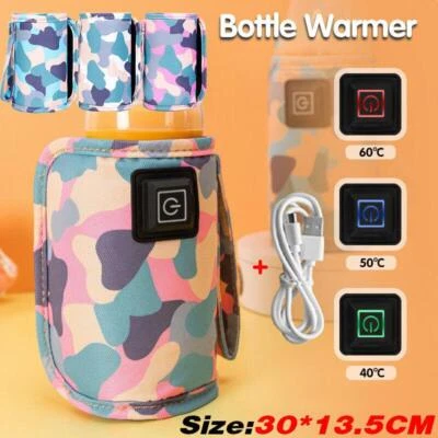 $13.31 • Buy Baby Bottle Milk Warmer Thermostat Travel Heater Bag Pouch Portable Feeding USB