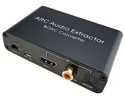 HDMI ARC Audio Extractor Digital DAC To RCA Coax SPDIF 3.5mm Converter Adapter • $16.50