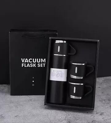 Thermal Coffee Travel Mug Stainless Steel Vacuum Flask  Double Layer Gift Set • £11.99