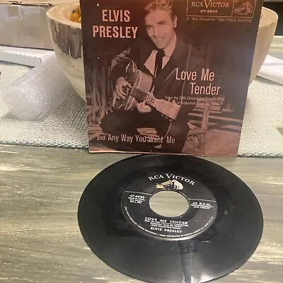 1956 Elvis Presley Love Me Tender Any Way You Want Me 7  45rpm W/Picture Sleeve • $7
