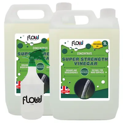 Super Strength White Vinegar Acetic Acid Concentrated - 10 Litre + Sprayer • £19.99