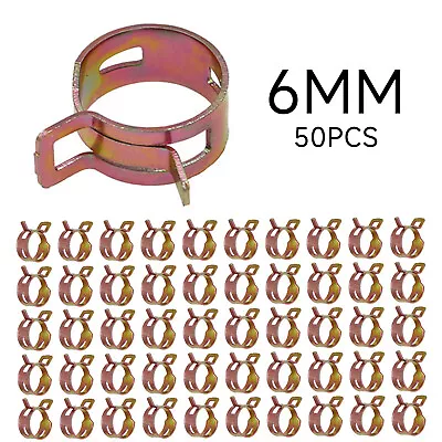 50Pcs 1/4  Fuel Line Clamps Kit For 1/4  Hose Spring Tool Lawn Mower DurablefzDE • $5.69