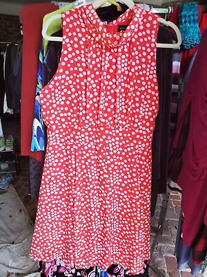 Voir Voir Polka Dot 14 Us  Orange/ Red Dress Women • $0.99