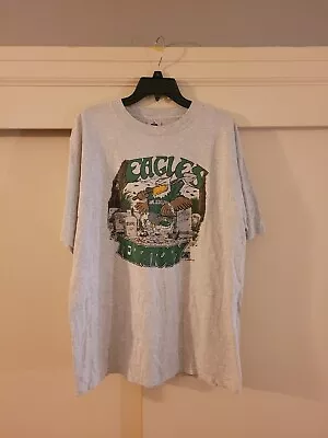 Vintage 90's Philadelphia Eagles  Eagles Territory  Single Stitch T-Shirt XL NFL • $90.99