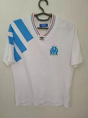 Sz S/M Adult Olympique Marseille Football Jersey Adidas Retro Replicas Shirt 90s • $55