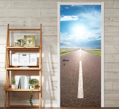 £65.21 • Buy 3D Road Scenery 88 Door Wall Mural Photo Wall Sticker Decal Wall AJ WALLPAPER AU