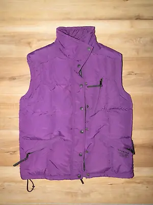 VTG Mountain Hardwear Goose Down Purple Puffer Vest Jacket Womens Sz 8 READ • $49.99