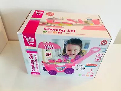 £14.69 • Buy Children Kitchen Trolley With Over 34 Accessories Cooking Set XMAS GIFT 50% Sale