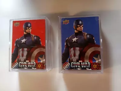 Captain America Civil War Complete 100 Card Retail Exclusive Red & Blue Set • $19.75