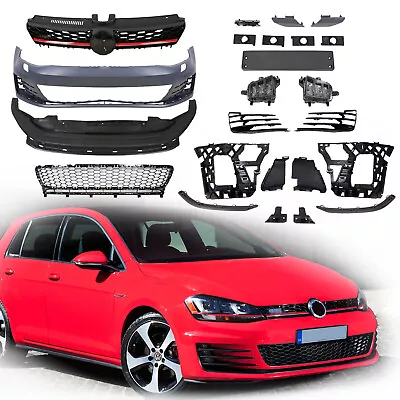 Front Bumper Cover Kit Grill GTI Style For 2015 2016 2017 Volkswagen VW Golf MK7 • $585.99