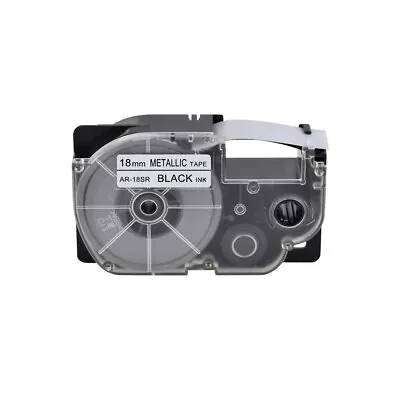 £8.39 • Buy 1PK Black On Metallic Tape Cartridge XR-18SR For Casio KL-120 EZ Label Printer