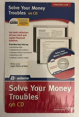 Solve Your Money Troubles CD Adams Debt Credit  Bankruptcy For Mac Windows NEW • $49.88