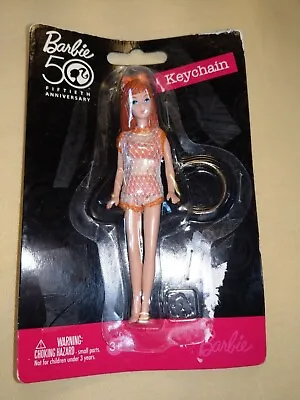 $15 • Buy 50th Anniversary Twist N Turn Barbie Keychain For Mattel 2009 Used 1