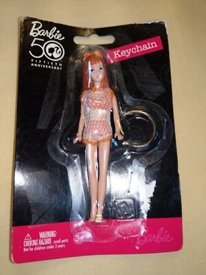 $15 • Buy 50th Anniversary Twist N Turn Barbie Keychain For Mattel 2009 Used 1