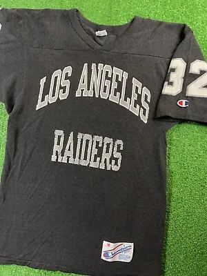 Vintage 80s Champion Los Angeles Raiders Marcus Allen 32 Durene Jersey Shirt USA • $189.99