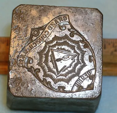 Antique 1904-06 RSM MASONIC GRAND COUNCIL OF OHIO Badge Stamping Die * MC Lilley • $60