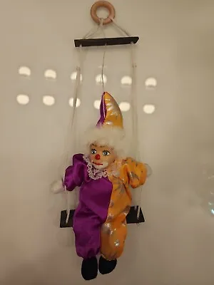 Vintage Porcelain Head Circus Clown On A Swing • $12