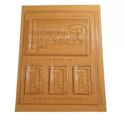 Vintage Candy Mold Congratulations Graduate Bar Polymer Clay Fondant 1984 Soap • $12