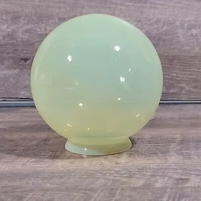 Antique Vintage Art Deco Cream Opaline Vaseline Uranium Glass Lamp Shade Globe • $150