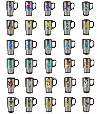 £13.99 • Buy Watercolour Silver Travel Mug Disney Princess/Lion King/Mickey/Winnie The Pooh 