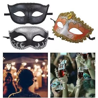 £4.26 • Buy Luxury Fox Half Face Mask Costume Cosplay Masquerade Animal Masks For Party