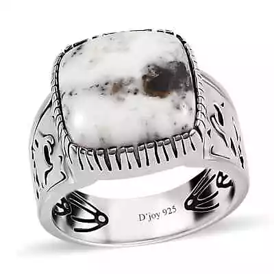 Boho Handmade 925 Sterling Silver White Buffalo Solitaire Ring Ct 8.4 • $142.80