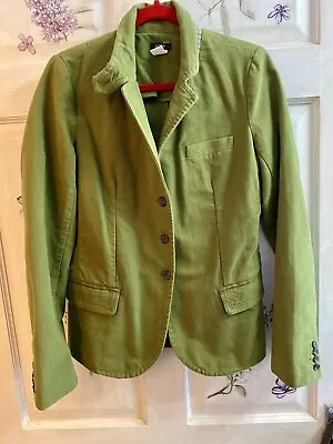Jcrew J Crew Jacket Blazer Coat Green TM Medium Tall Cotton Women’s Plaid Collar • $34