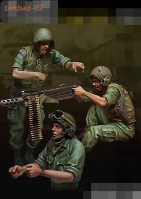 $18.87 • Buy 1:35 Resin Soldiers Figures Model Vietnam War 3 US Tank Crew（no Etch Sheet）
