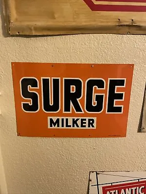 Surge Milker Sign Vintage Metal Sign Farm Sign Milk Tin Tacker Farming Sign Old • $157