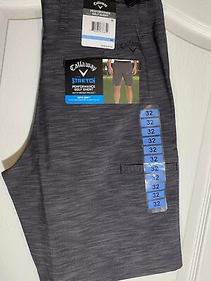 Callaway Performance Men's Golf Shorts Size 32 Caviar Opti Dry Stretch • $19.99