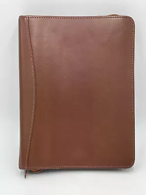 Vintage Genuine Leather Day Runner Classic 10 X8  Brown Planner Organizer 580-49 • $19.95