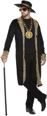 £13.99 • Buy Gangster Fancy Dress Costume Coat And Hat Party Pimp Dress Up Book Week Retro Uk