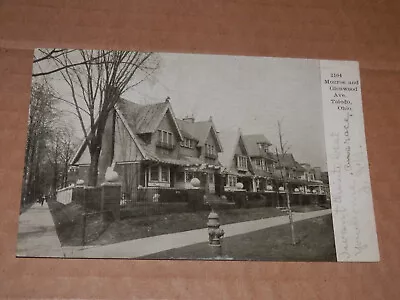 TOLEDO OHIO - 1906 POSTCARD - MONROE And GLENWOOD AVE. • $5.45