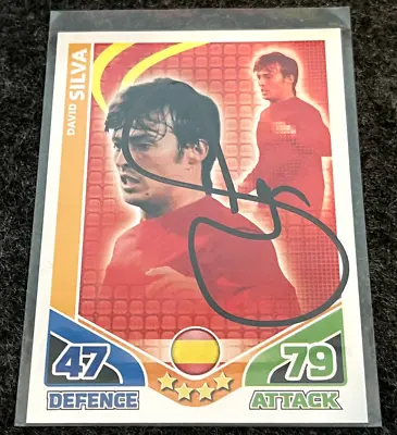 Topps Match Attax David Silva Spain Hand Signed Card Excellent Condition • £7.99