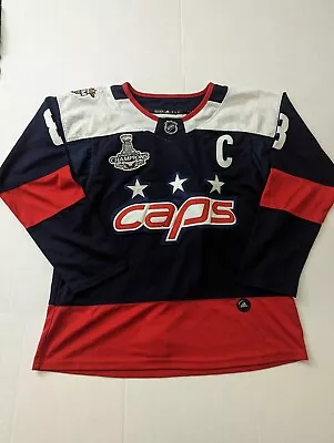 Adidas Capitals Stadium Series 2018 Stanley Cup Alexander Ovechkin Jersey Sz 50 • $150